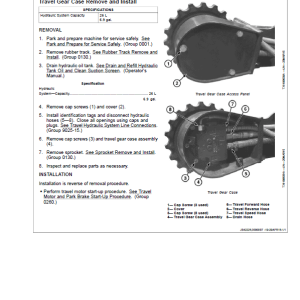 John Deere 17G Excavator Repair Service Manual