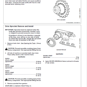 John Deere 853G, 850, 903G, 900, 953G, 950 Tracked Feller Buncher Service Manual