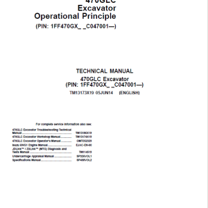 3-97 John Deere 470GLC Excavator Repair Service Manual