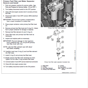 John Deere 824K 4WD Engine 6135HDW01 (T3) &  6135HDW03 (S2) Loader Service Manual