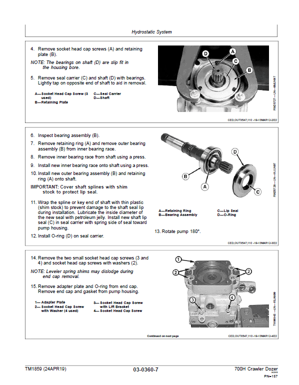 John Deere 700H Crawler Dozer Service Manual