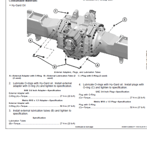 John Deere TeamMate V 1500 Series Outboard Planetary Axles Component Technical Manual