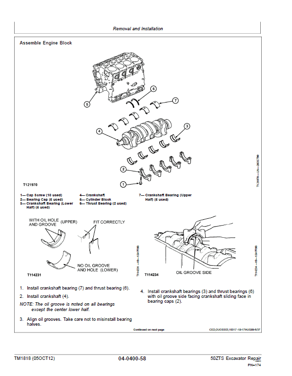 John Deere 50ZTS Excavator Repair Service Manual