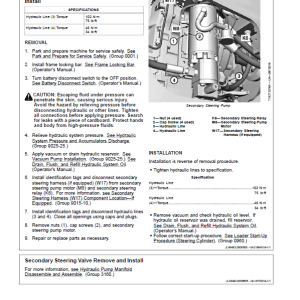John Deere 624L 4WD Loader Repair Technical Manual