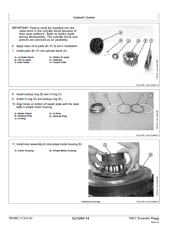 John Deere 160LC Excavator Repair Service Manual