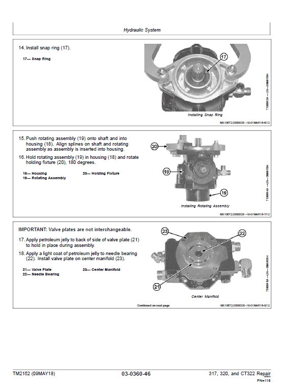 John Deere CT322 Compact Loader Repair Technical Manual