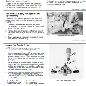 John Deere PowerTech 8.1L Diesel Engines Mechanical Fuel Systems Repair Manual