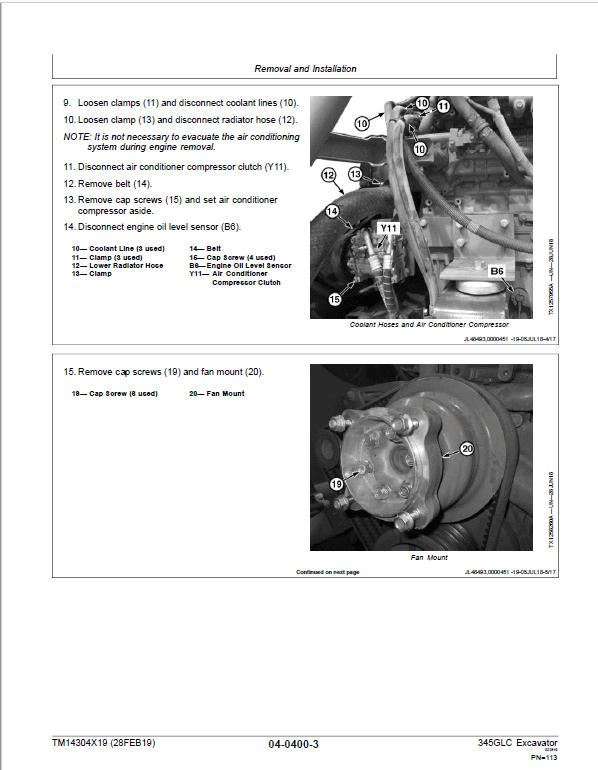 John Deere 345GLC Excavator Repair Service Manual