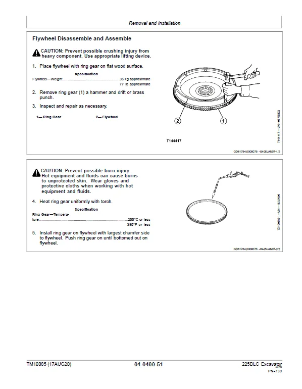 John Deere 225DLC Excavator Repair Service Manual