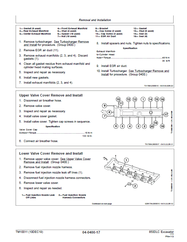 John Deere 850DLC Excavator Repair Service Manual