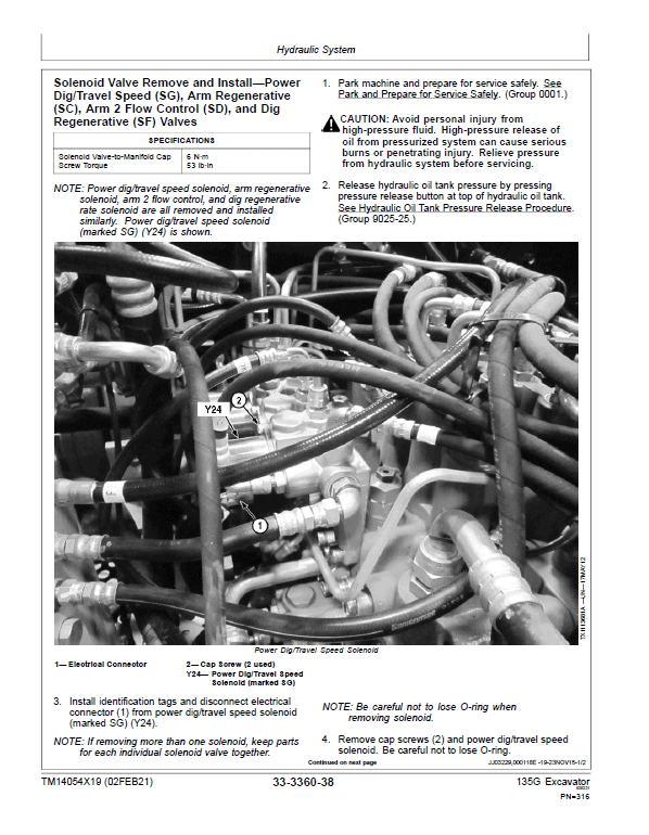 John Deere 135G Excavator Service Manual