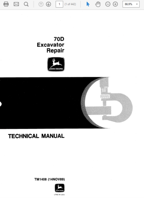 John Deere 70D Excavator Service Manual