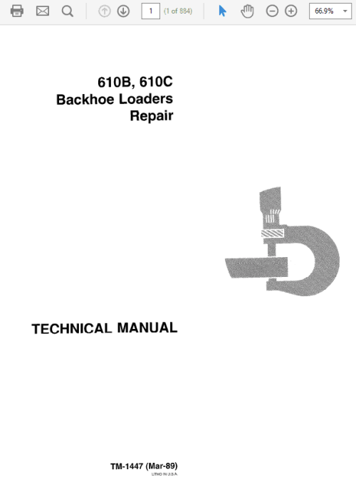 John Deere 610B, 610C Backhoe Loaders