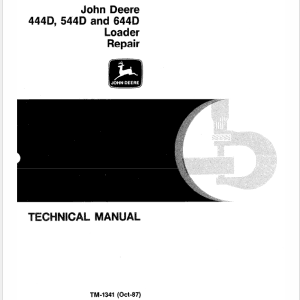 John Deere 444D, 544D and 644D Loader Technical Manual