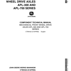 John Deere APL-300, APL-700 Axles Component Technical Manual