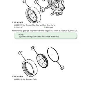 John Deere 00.16, 20.09, 20.09C, 20.11, 20.16, G20.16, G20.09 Front Wheel Drive Axles Component Technical Manual