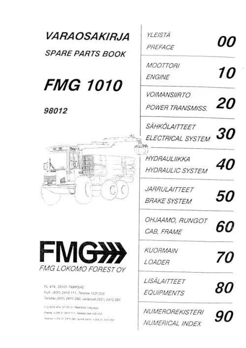 F98012E_1 John Deere 1010 Forwarders (SN 10101300–10101457) Parts Catalog Manual