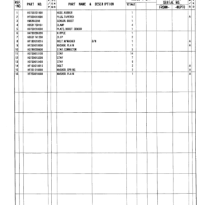 Hitachi S6R-Y1TAA1 Engine (SN 15712-) Parts Catalog Manual