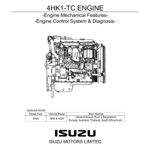 Isuzu motor service manual