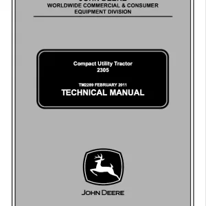 John Deere 2305 Compact Tractor Repair Technical Manual