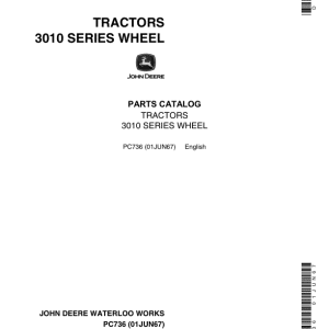 John Deere 3010 Tractors Parts Catalog Manual