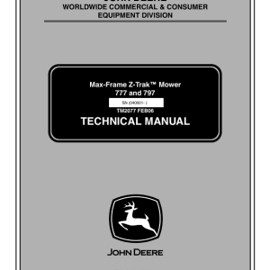 John Deere 777, 797 Max-Frame ZTrak Mower Repair Manual