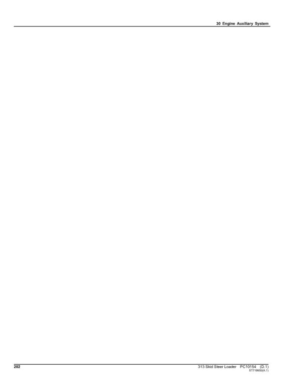 John Deere 313 Skid Steers Parts Catalog Manual