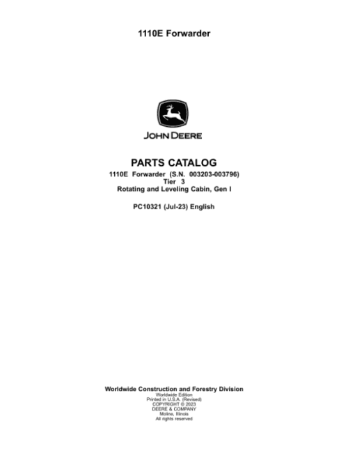 PC10321_1-600x776 John Deere 1110E T3 Forwarders (SN 003203-003818) Parts Catalog Manual