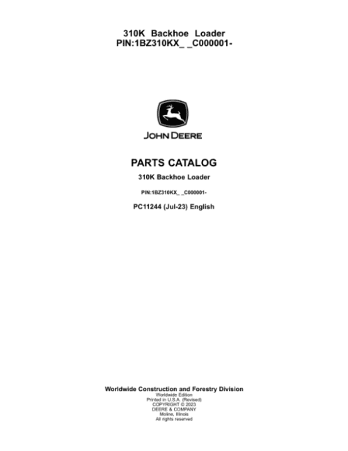 PC11244_1-600x776 John Deere 310K Backhoes (SN 1BZ310KX_ _C000001) Parts Catalog Manual