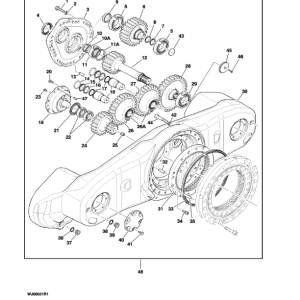 John Deere 1270E IT4 T2 6W Wheeled Harvesters (SN 002501 – 003008) Parts Catalog Manual
