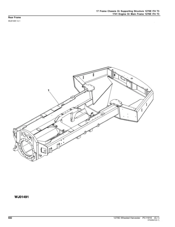 PC11916_681-600x776 John Deere 1270E IT4 T3 6W Wheeled Harvesters (SN 002501 – 003008) Parts Catalog Manual