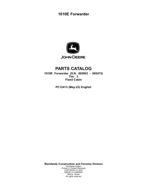 PC12413_1-600x776 John Deere 1010E T3 FFC Forwarders (SN 005003 – 005472) Parts Catalog Manual