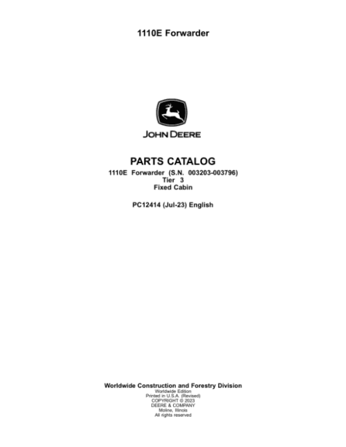 PC12414_1-600x776 John Deere 1110E T3 FFC Forwarders (SN 003203-003796) Parts Catalog Manual