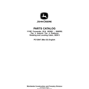 PC12647_1-600x776 John Deere 1110E IT4 T2 Forwarders (SN 003801 – 004050) Parts Catalog Manual