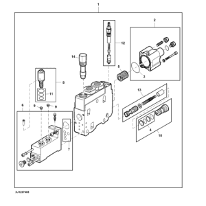 John Deere 1270G FT4 6W Wheeled Harvesters (SN 003505-003884) Parts Catalog Manual
