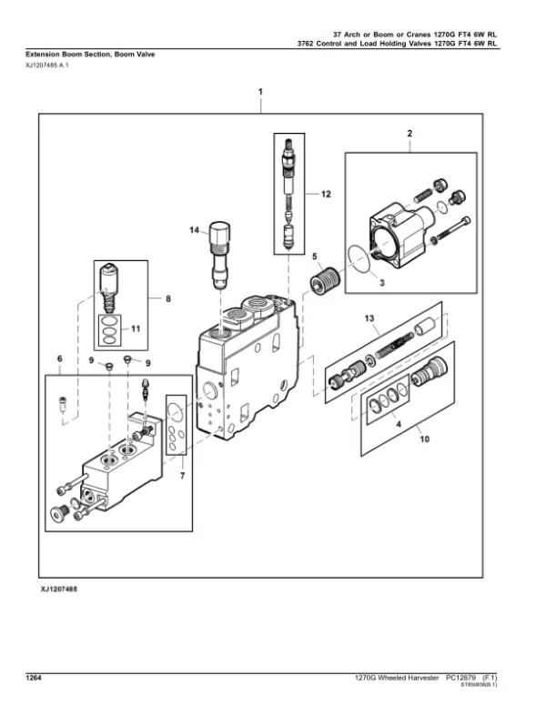 PC12879_1263-600x776 John Deere 1270G FT4 6W Wheeled Harvesters (SN 003505-003884) Parts Catalog Manual