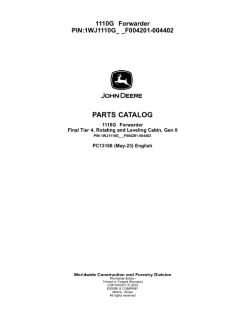 PC13188_1-600x776 John Deere 1110G FT4 RL Forwarders (SN F004201-004402) Parts Catalog Manual