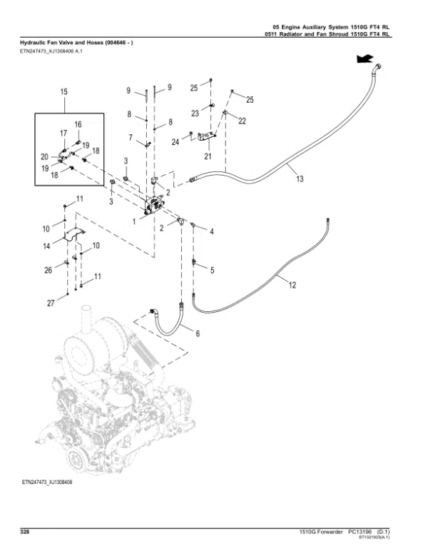 PC13196_327-600x776 John Deere 1510G FT4 RL Forwarders (SN F003601-004010) Parts Catalog Manual