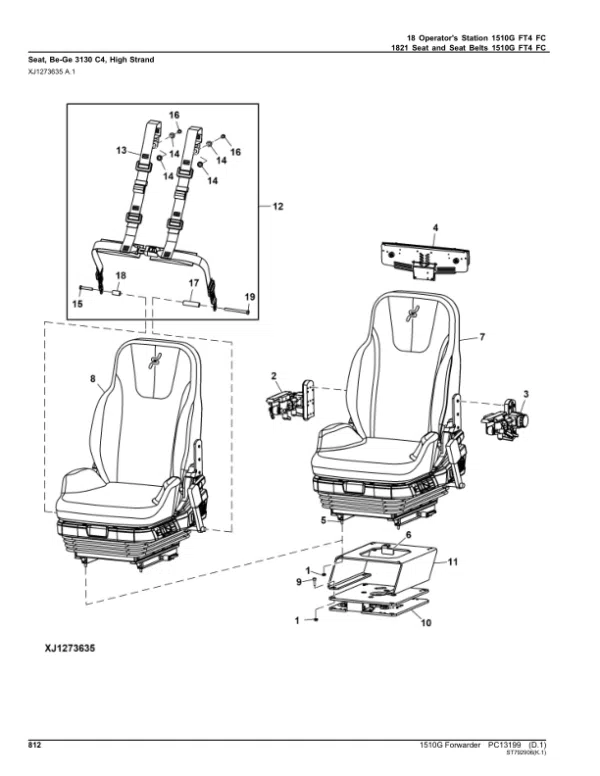 PC13199_811-600x776 John Deere 1510G FT4 FFC Forwarders (SN F003601-004010) Parts Catalog Manual