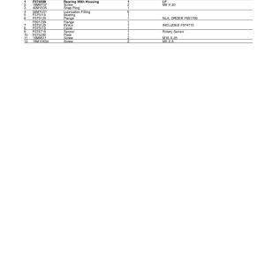 John Deere 1470G Wheeled Harvesters (SN F002089-002210) Parts Catalog Manual