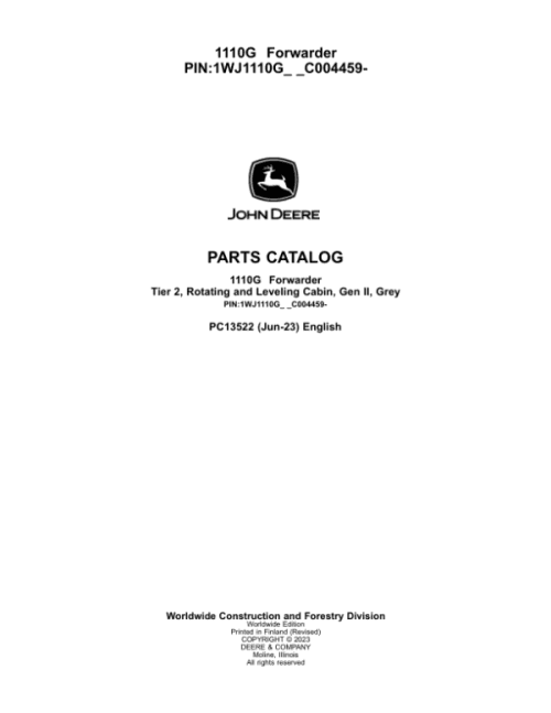 PC13522_1-600x776 John Deere 1110G T2 RL Forwarders Parts Catalog Manual