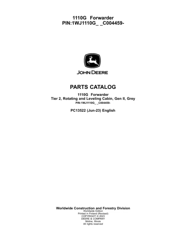 PC13522_1-600x776 John Deere 1110G T2 RL Forwarders Parts Catalog Manual