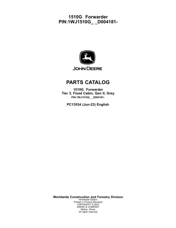 PC13534_1-600x776 John Deere 1510G T3 FFC Forwarders (SN D004181-) Parts Catalog Manual