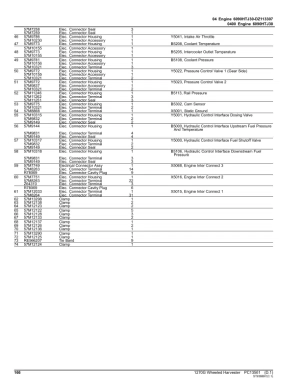 PC13561_165-600x776 John Deere 1270G 8W Wheeled Harvesters (SN L004469-004998) Parts Catalog Manual