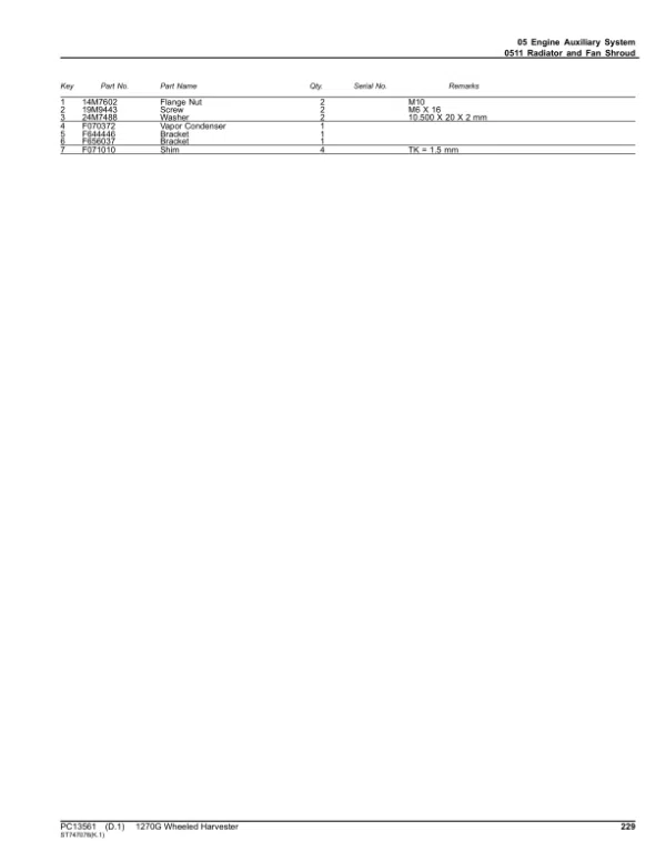 PC13561_228-600x776 John Deere 1270G 8W Wheeled Harvesters (SN L004469-004998) Parts Catalog Manual