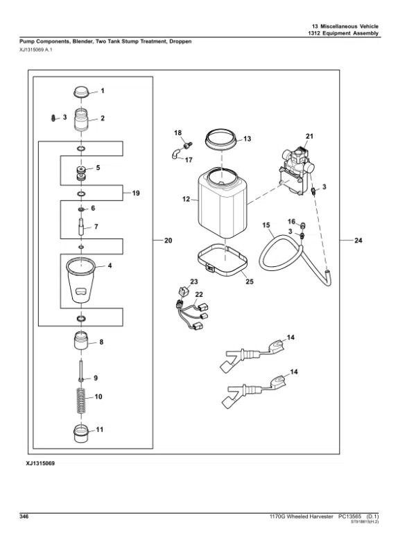 PC13565_345-600x776 John Deere 1170G Wheeled Harvesters Parts Catalog Manual