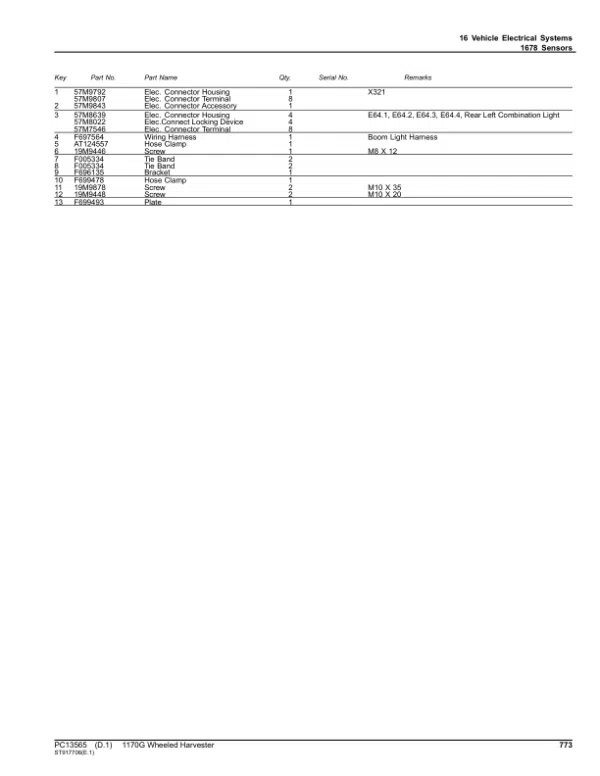 PC13565_772-600x776 John Deere 1170G Wheeled Harvesters Parts Catalog Manual