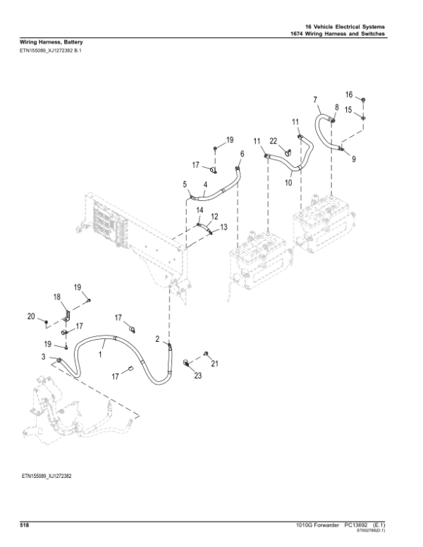 John Deere 1010G Forwarders (SN L006004-) Parts Catalog Manual
