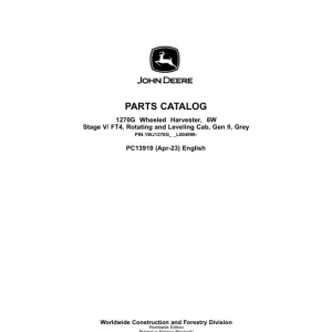 PC13919_1-600x776 John Deere 1270G 6W Wheeled Harvesters (SN 1WJ1270G_ _L004999-) Parts Catalog Manual