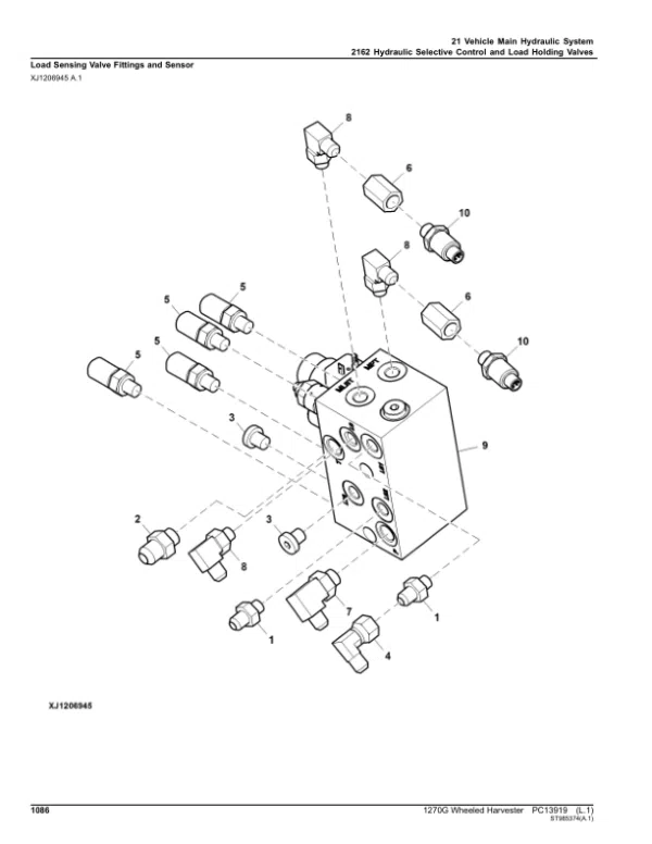 PC13919_1085-600x776 John Deere 1270G 6W Wheeled Harvesters (SN 1WJ1270G_ _L004999-) Parts Catalog Manual